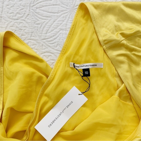 RAREš„ Dianeā Von Furstenberg DVF Nagami Silk Midi Dress, Dijon - Picture 8 of 8